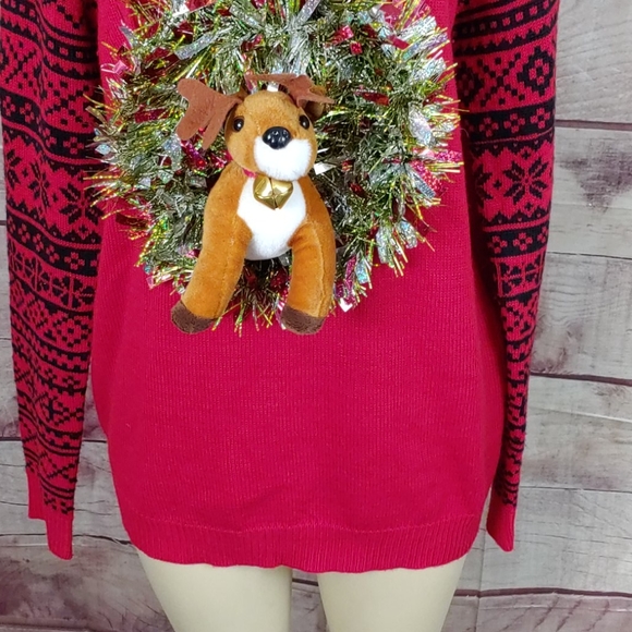 UGLY CHRISTMAS SWEATER 3D SIZE XL - Picture 3 of 7